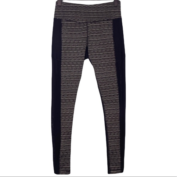90 Degree By Reflex Gray & Black With Mesh Side Panels Leggings Small Gym - Picture 1 of 10